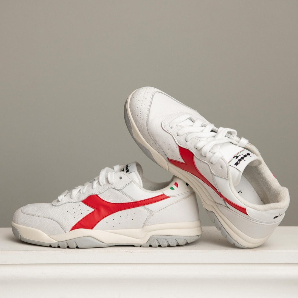 Diadora Maverick H.O.C. White Red Italy Men Sz 9 Retro Y2K Soccer Streetwear